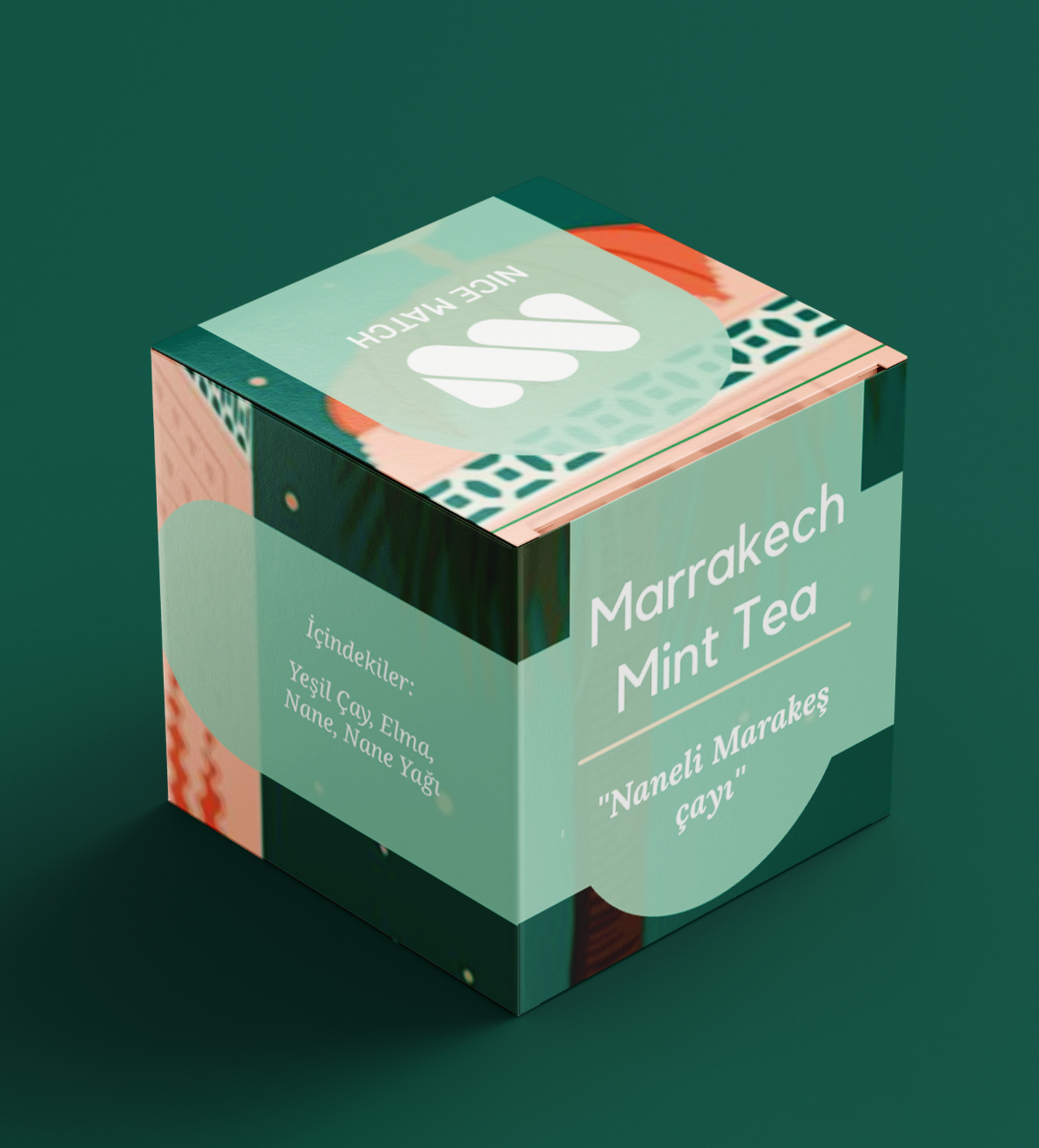 Marrakech Mint Tea - Naneli Marakeş Çayı Müslin Bez 12'li Poşet Çay Kutusu