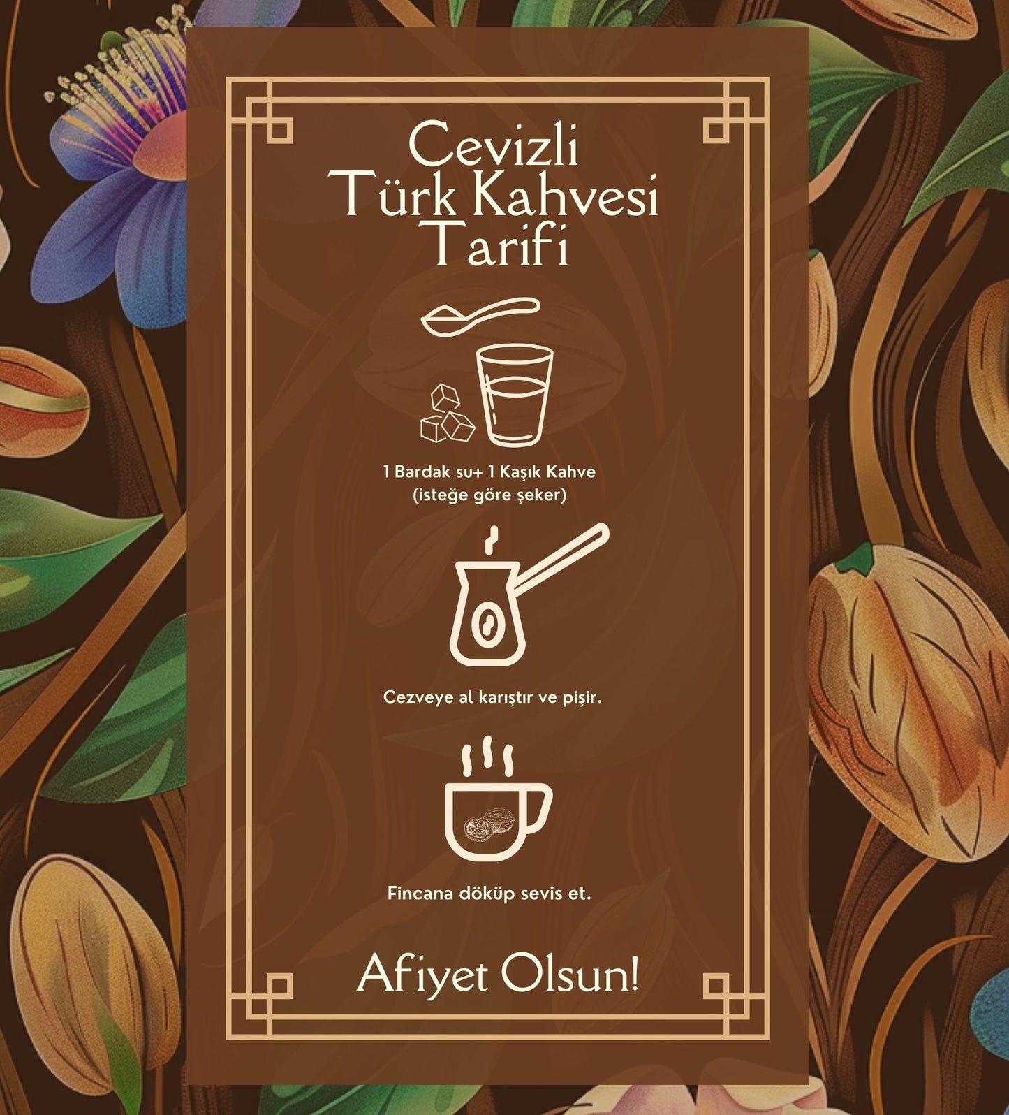 Cevizli Türk Kahvesi Ceviz Aromalı Türk Kahvesi