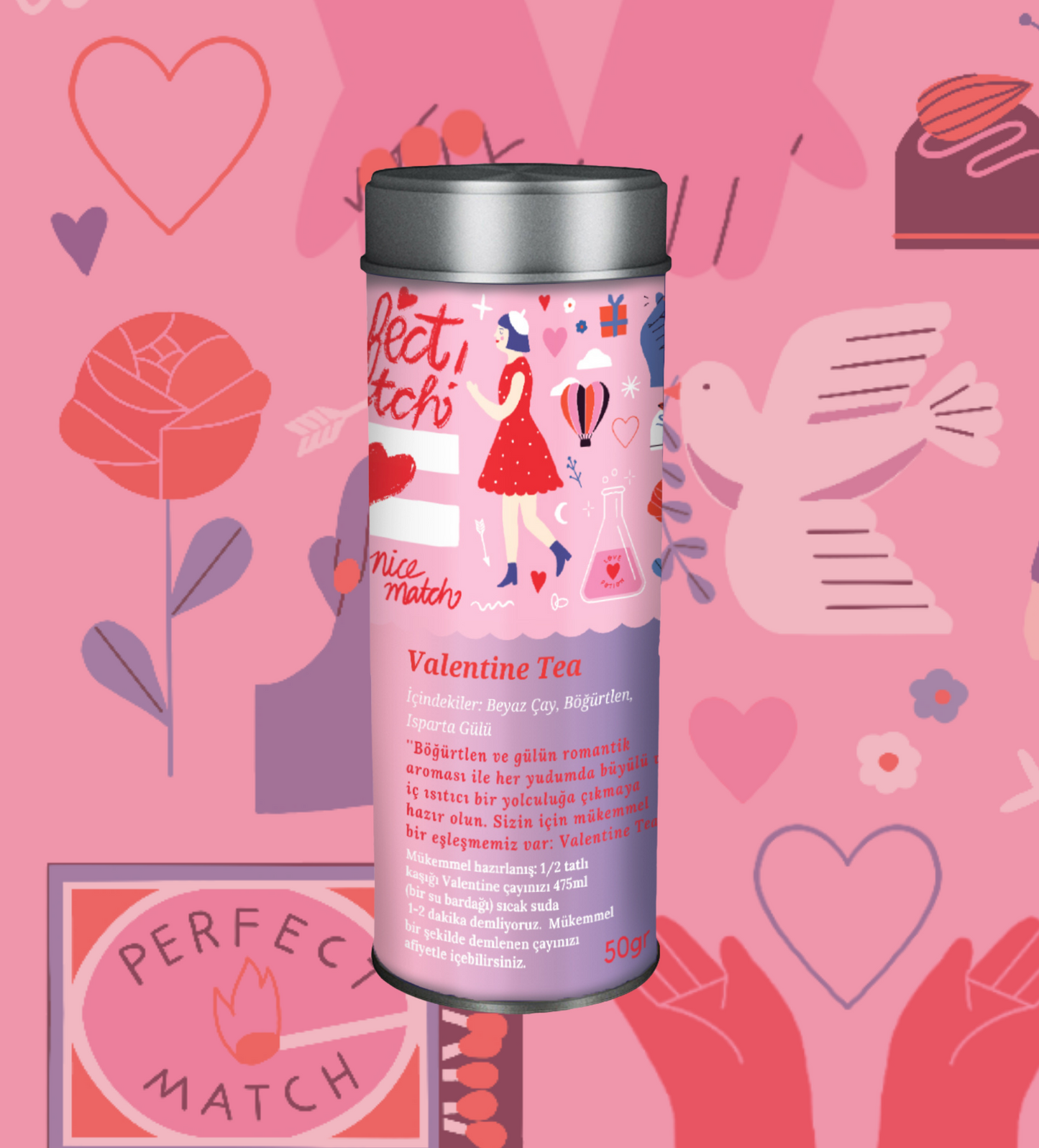 Valentine Tea Limited Edition - Böğürtlenli Aşk Çayı
