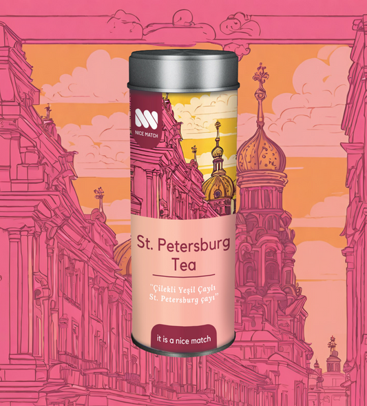ST. Petersburg Tea - Çilekli Yeşil Çaylı ST. Petersburg Çayı