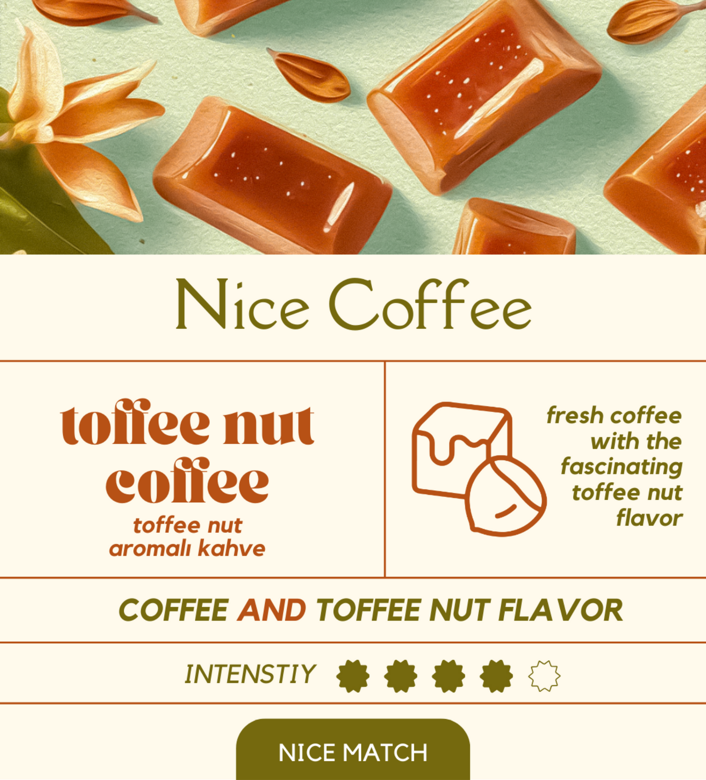 Toffee Nut Coffee Toffee Nut Aromalı Kahve Filtre Kahve