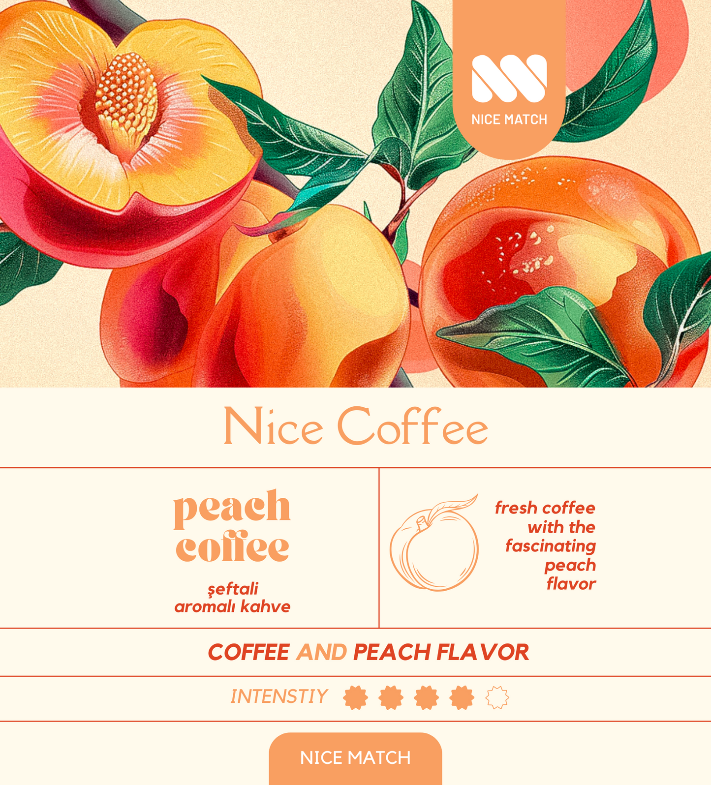 Peach Coffee Şeftali Aromalı Kahve Filtre Kahve