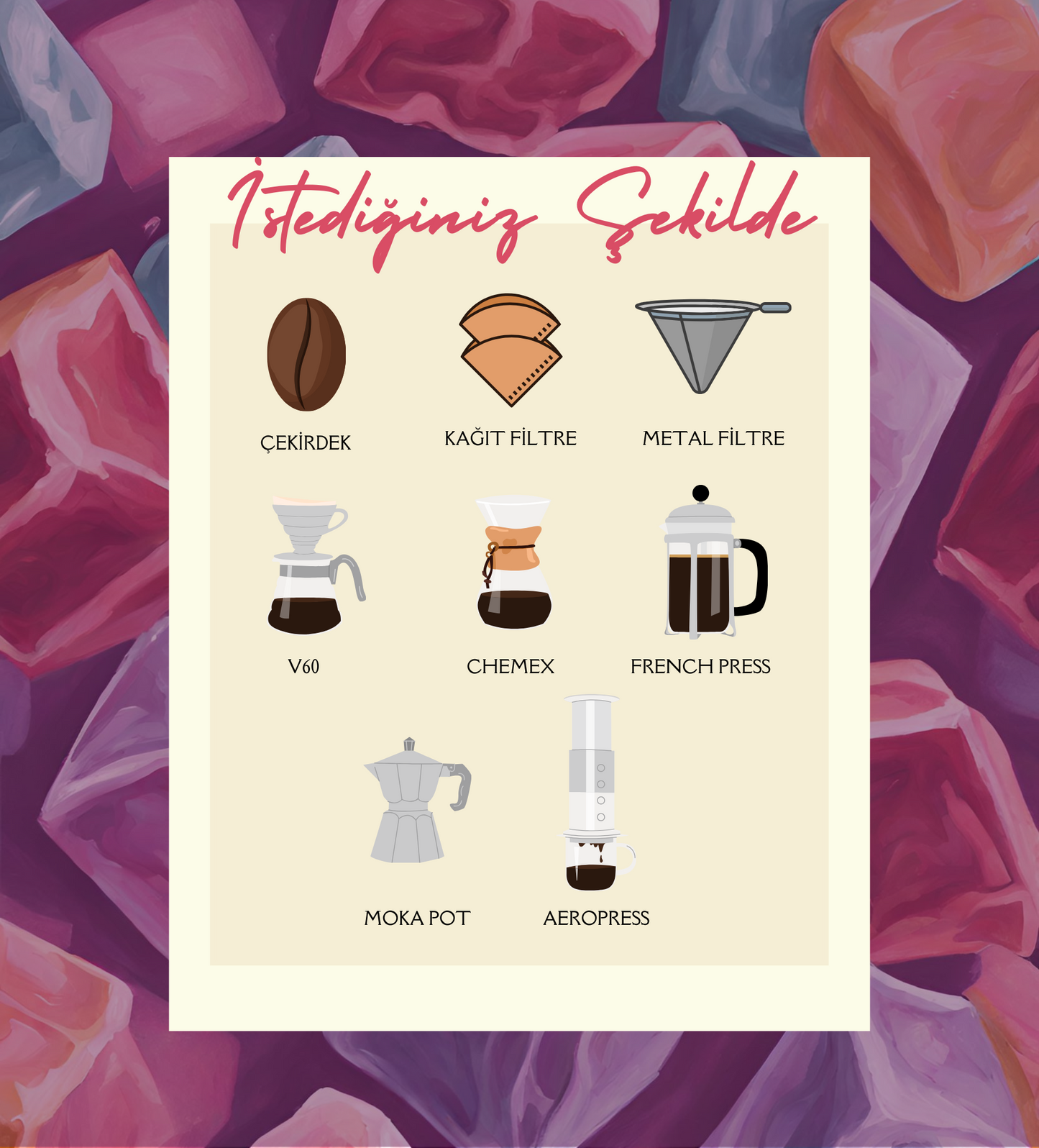 Rose Turkish Delight Coffee Güllü Lokum Aromalı Kahve Filtre Kahve