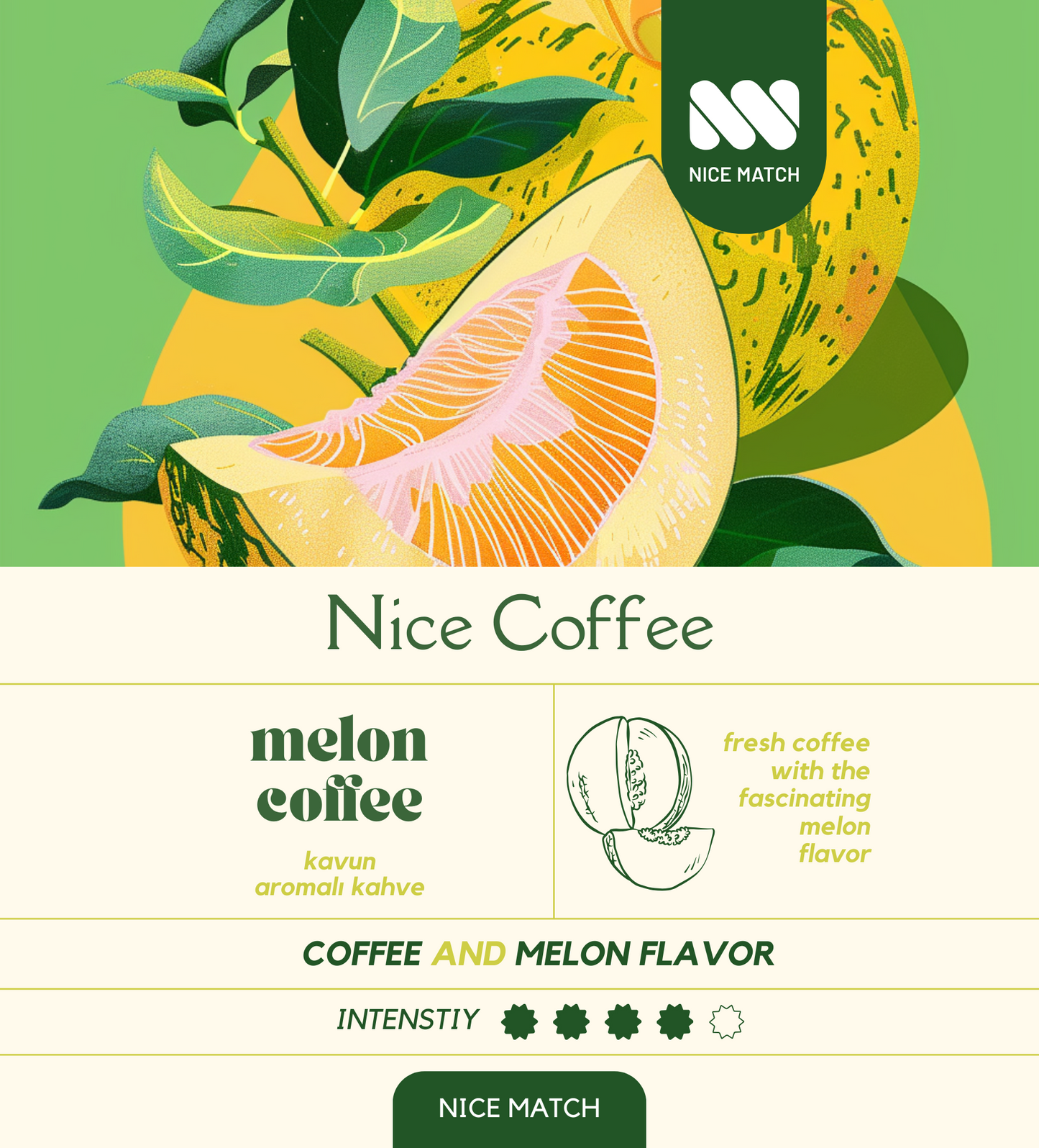 Melon Coffee Kavun Aromalı Kahve Filtre Kahve