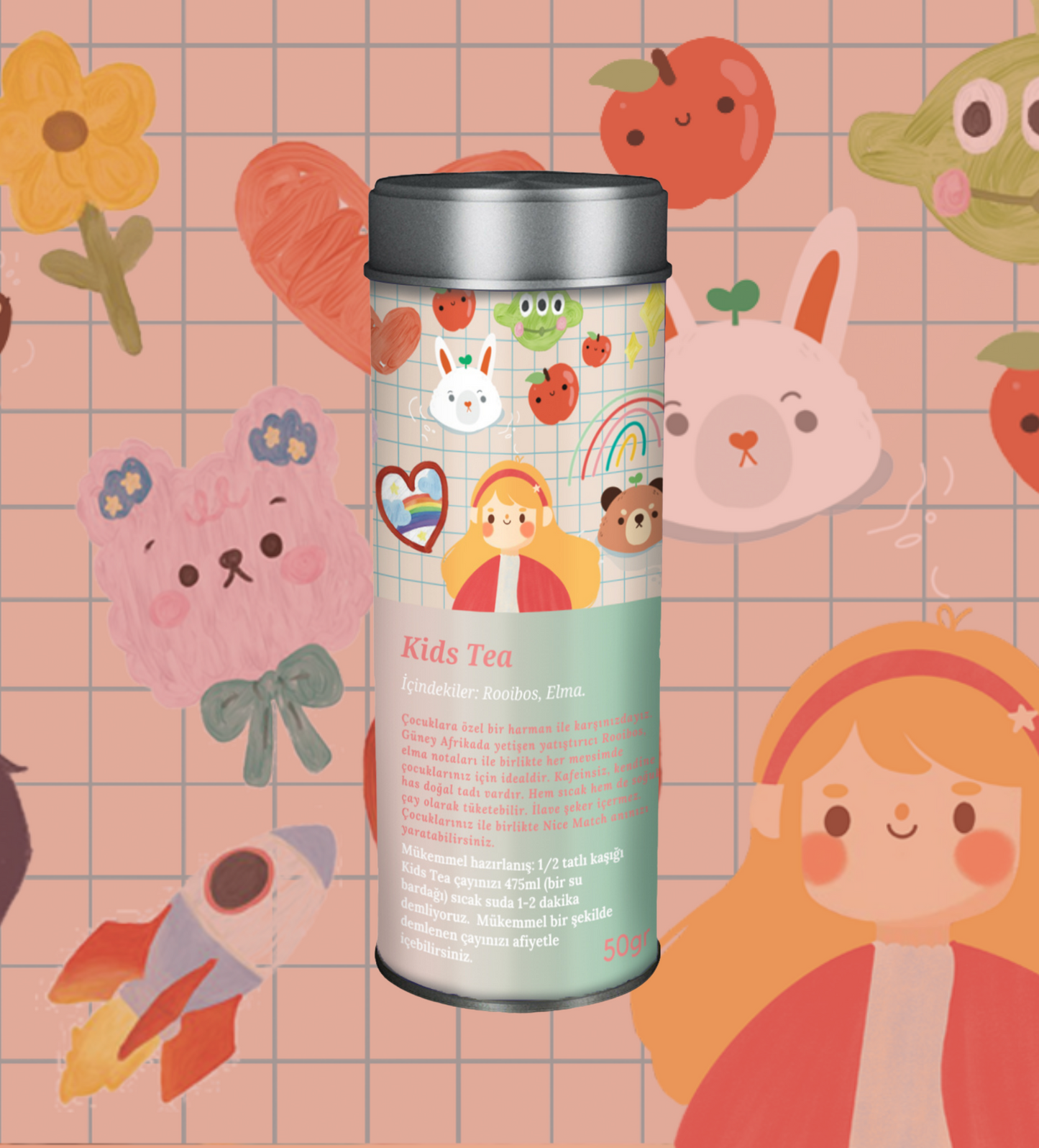 Kids Tea - Elmalı Rooiboslu Çay