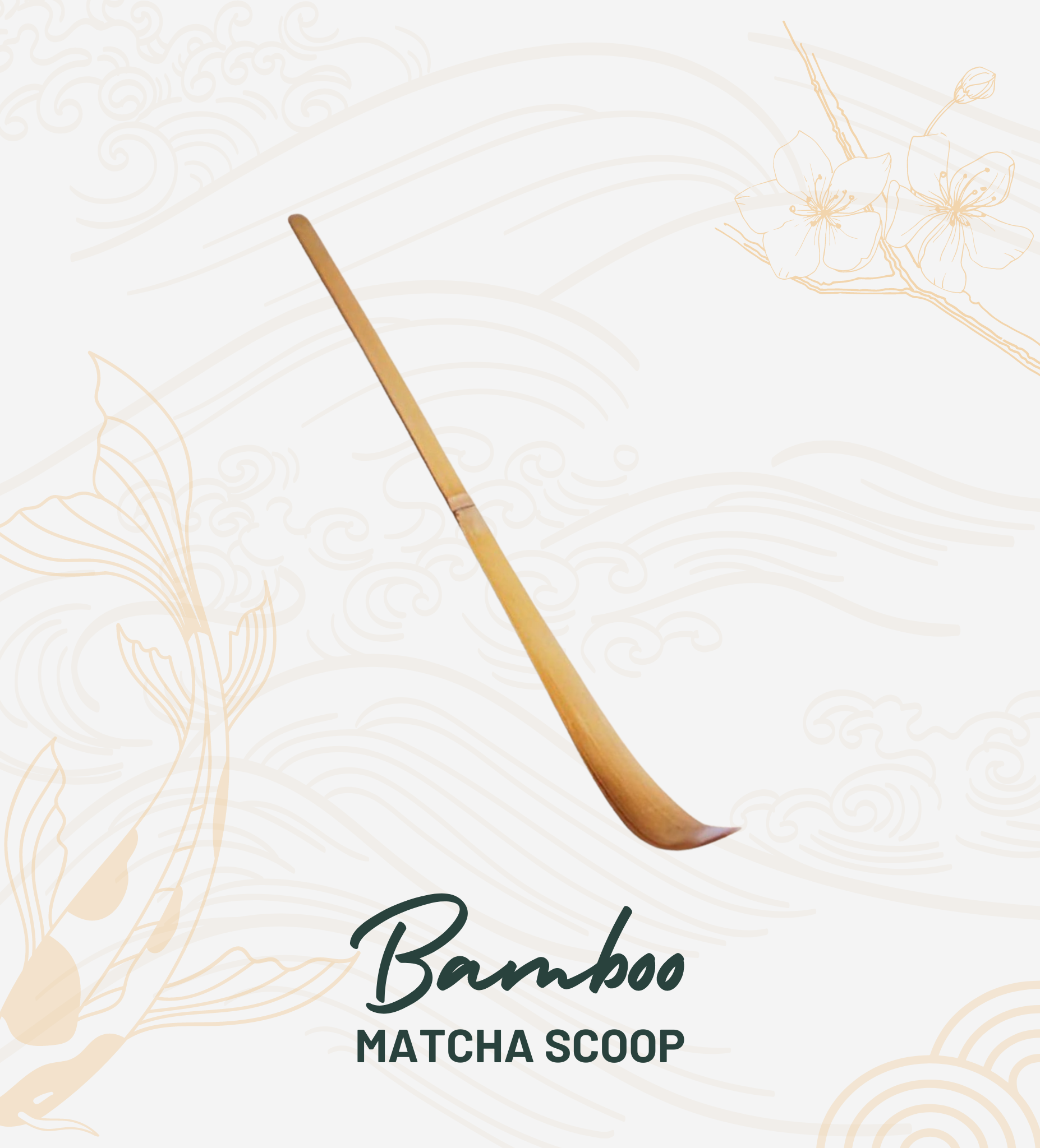White Bamboo Chashaku (Matcha Scoop)
